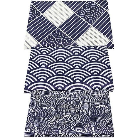 Nappes de table à manger lavables en coton, faciles à nettoyer, lot de 3. (1/4)