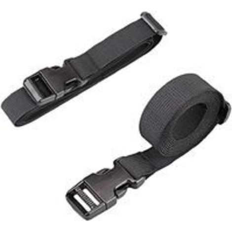 Sangle à Boucle 25 mm Sangle à Cliquet 4 Pièces Courroie Serrage Plastique Sangle d'Arrimage pour Emballage Valise Déménagement Bagage (Noir ) (1/3)