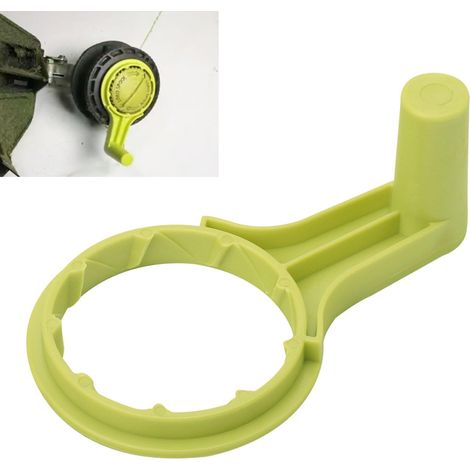 Ensemble manivelle/poignée d'enroulement rapide pour tête de coupe-bordure (compatible Ryobi, Homelite, Troy Bilt, Echo : P2009, RY252CS, RY253SS, RY251PH, RY4CSS, RYSST44) (1/5)