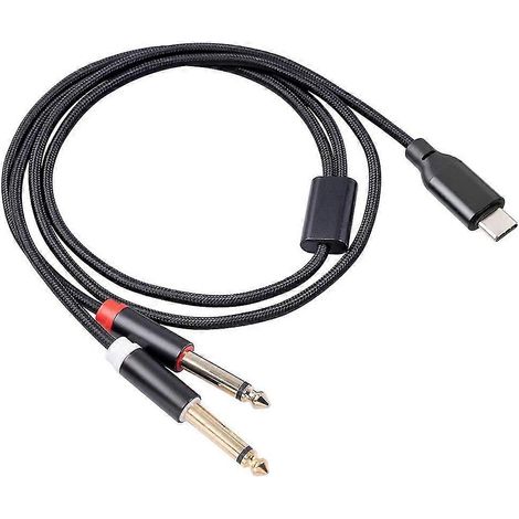 USB C To Dual 6.35Mm Audio Stereo Cable Type C To Dual 6.35Mm Audio Cord for Smartphone Multimedia (1/5)