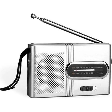 Mini radio de poche rétro style 2 bandes AM-FM, alimentation par piles BC-R21 (1/5)