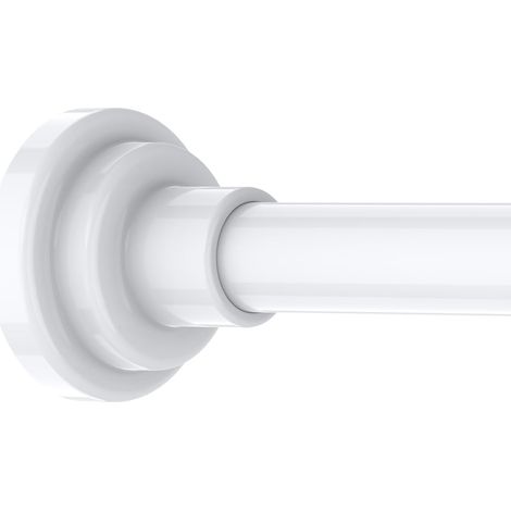 Tringle Rideau Extensible Sans Perçage 76–132cm Blanche Ø25 mm (1/5)