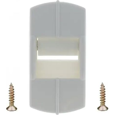 Guide sangle largeur 12 à 15mm de volet roulant avec cache PVC gris clair fixation verticale à visser entraxe 30mm Accessoire Rouleau Enroulement Fixation Fenêtre Store Finition (1/4)