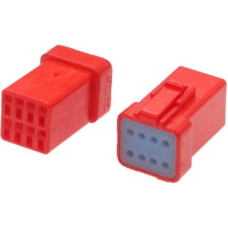 Connettore JWPF maschio porta femmina 8 vie rosso