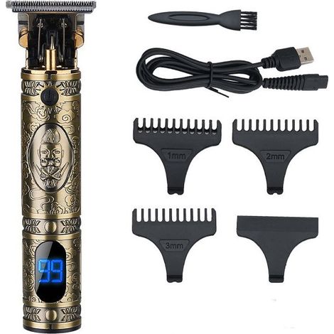 Tondeuse à cheveux professionnelle à écran numérique pour hommes, tondeuse à cheveux électrique en T pour enfants et familles (1/5)