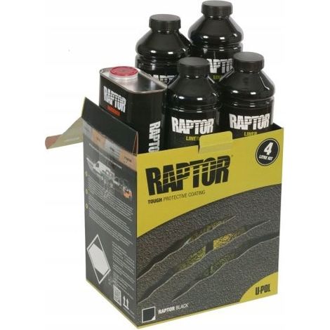 Karosserieschutz, Raptor U-POL, 4 Flaschen, schwarz (1/5)