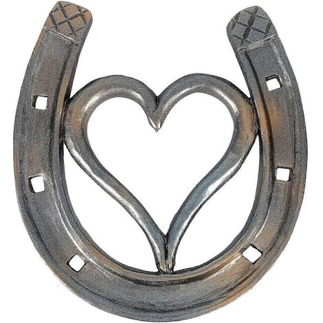 Décoration murale en forme de fer à cheval en résine, pendentif en forme de cœur creux (1/5)