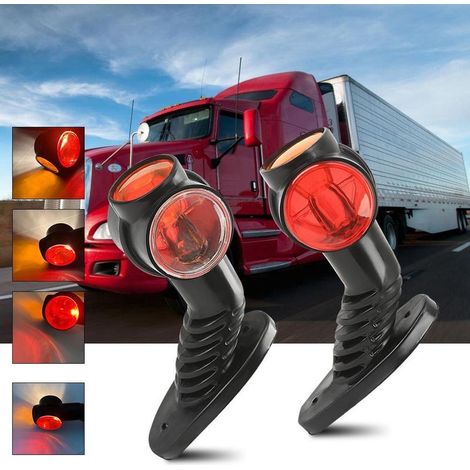 luci laterali per furgone in stile retrò, tricolore [24 V], per conversione di camion da carico. (1/3)