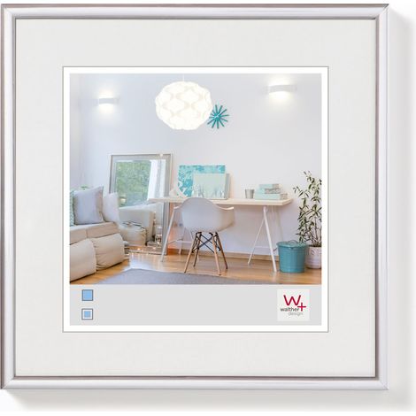 Cadre photo argent 13 x 13 cm Lifestyle Cadre en plastique KV313S (1/5)