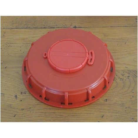Couvercle 15cm pour cuve 1000L avec ouverture centrale, couleur rouge (1/3)