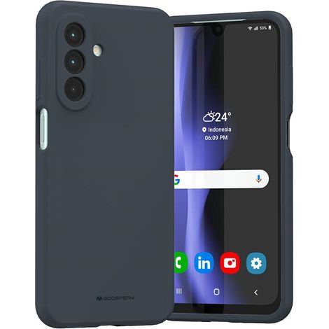 Étui en silicone Mercury pour Samsung Galaxy A26 bleu marine (1/5)
