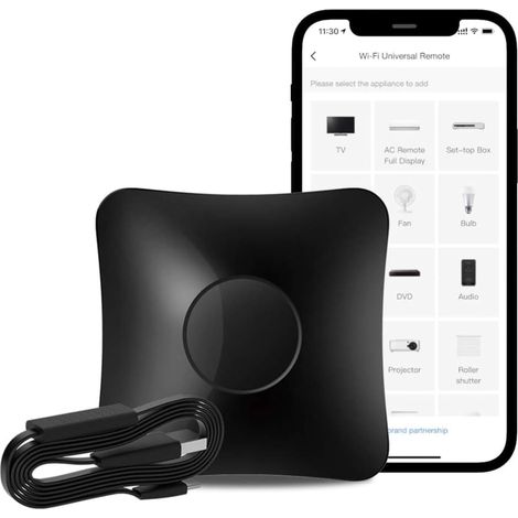 Pro Télécommande universelle IR , hub tout-en-un, apprentissage du code, TV, STB, climatisation, moteur rideau compatible (Wi-Fi 2,4 GHz uniquement) (1/5)