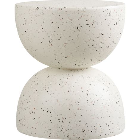 Nika table basse de jardin Ø40cm Off White. (1/5)