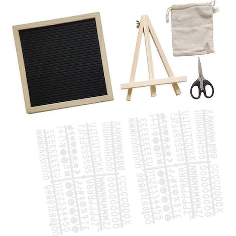 Tableau décoratif de bureau en feutrine avec lettres et chiffres (26-27) noir. (1/5)