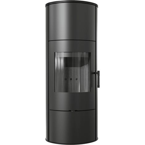 Kaminofen aus stahl KRATKI ROLLO Hoch Ø 150 7 kW schwarz Verkleidung (1/5)