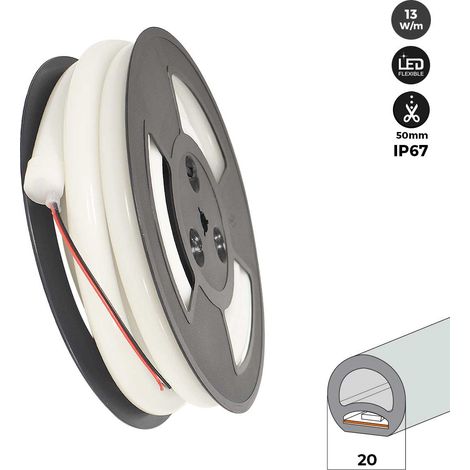 Néon LED flexible circulaire 360º - 24V DC - Ø20mm - 5 mètres - - Blanc Neutre (1/5)