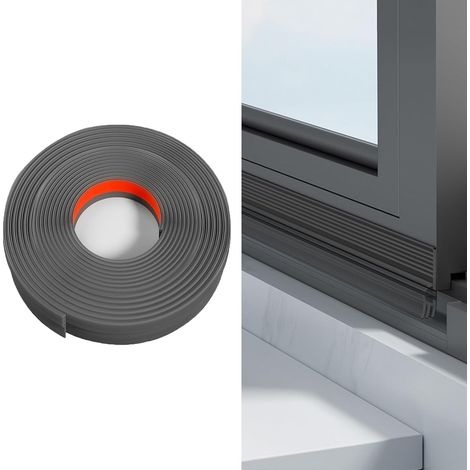 Door Bottom Insulation 200 cm, Entrance Door Seal, Insulation Door Entrance, Phonic Thermal Sealing Strip Anti Noise Dust, Cold Air Stop Anti Ant Mouse (Dark Grey) (1/5)