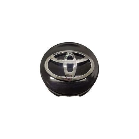 4 enjoliveurs de roue Toyota - étiquette noire et argentée (62 mm) (1/5)
