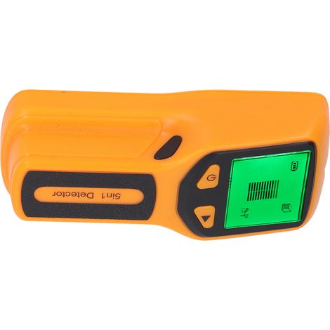 Détecteur de montants portable 5 en 1 avec écran LCD HD, pour métaux, bois et câbles (orange) (1/5)