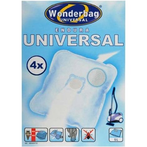 Sacs microfibres par 4 WONDERBAG WB484720 pour Aspirateur , ALTO, ARTEC, ARTEC 2, COMPACT POWER, GALEO, INTENSO, MANEA, OPTIMO, SILENCE FORCE, SILENCE FORCE COMPACT, SILENCE FORCE COMPACT UPGRADE, SIL