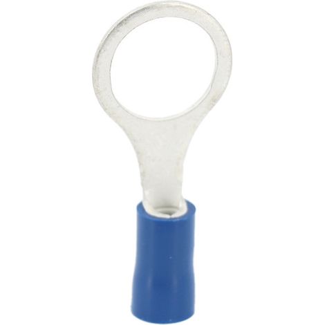 Lot de 25 - Cosse à œillet bleue Ø10 mm avec manchon cuivre – câble 1,5-2,5 mm² (1/2)