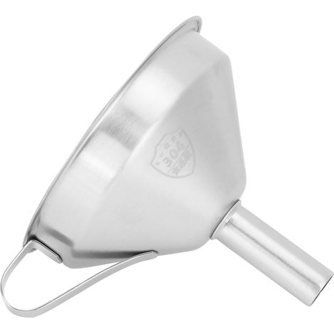 Entonnoir en acier inoxydable 304, entonnoir à vin filtrant, égouttoir à huile de cuisine avec filtre, entonnoir conique, cuillère à vin, taille moyenne (13 cm) (1/5)