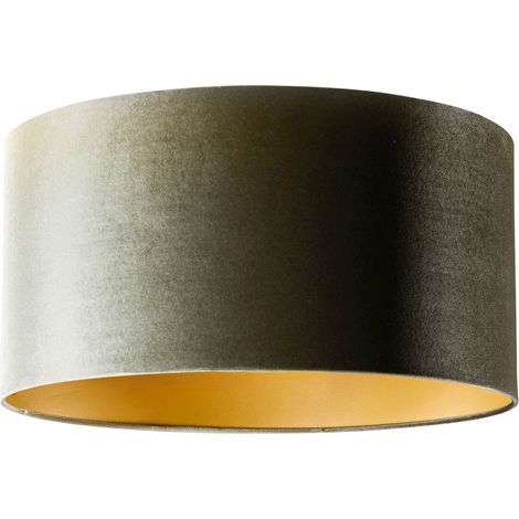 Velvet Lampshade Green with Gold Interior 50/50/25