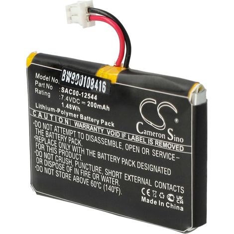 vhbw 1x Akku kompatibel mit SportDOG Sporthunter SR-300BO, SD-1875 Hundehalsband Hunde-Trainer (200 mAh, 7,4 V, Li-Polymer)