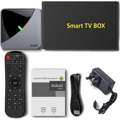 Boîtier TV A95X F3 Air Android 9 Amlogic S905X3 2 GB RAM 16 GB WLAN Dualband 2,4 GHz/5 GHz Mediaplayer