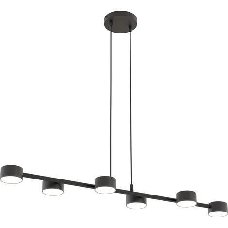 Lampadario loft nero a barra Megara Emibig 6xGX53 12W (1/5)