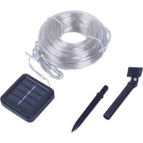 Bande de lumière LED solaire Tubular, 12 mètres, 100 lampes, Lampe de tube décoratif pour jardin et jardin extérieur (1/5)