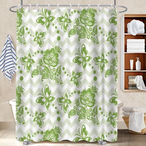 Rideau de douche tissu polyester 180x180 aéré bâche de douche pour les fêtes de fin d’année (1/5)
