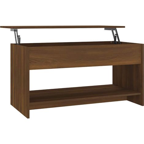 Maison Exclusive - Tavolino Salotto Rovere Marrone 102x50x52,5cm Legno Multistrato (1/5)