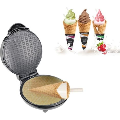 Gaufrier pour cornets de glace et nems, avec revêtement antiadhésif, forme ajustable et chauffage rapide - AquaForge (1/5)