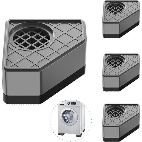Patins Anti Vibration, ANNEFLY 4 Pièces Pieds en Caoutchouc, pour machine à laver et sèche-linge -3.8cm (1/4)