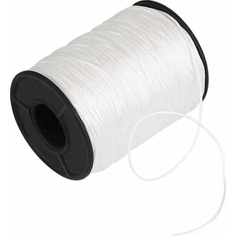 150 Verges Corde d'Ombrage Tressé, Diamètre 1 mm Cordon Blanc en Polyéthylène pour Stores Vénitien Rideau Lamelle Aluminium Store Persienne Plante de Jardinage et de l'Artisanat (1/5)