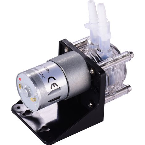 Pompe péristaltique 24 V CC avec tuyau en silicone,Pompe à eau et liquides à haut débit, pompe doseuse,pompe à vide, auto-amorçante, anticorrosion, débit réglable, modèle en L (1/5)