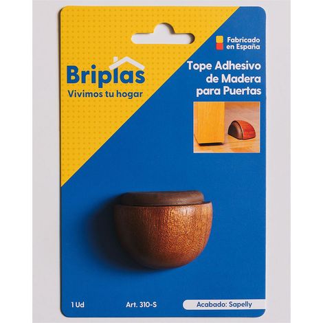 Tope de puerta adhesivo de madera media luna 1U sapelly