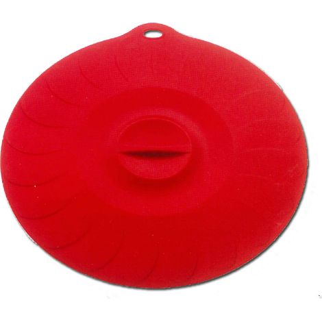 Couvercle universel en silicone rouge 22 cm pour ustensiles