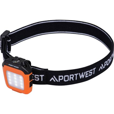 Mehrzweck-LED-Kappenlampe Wiederaufladbar via USB – Orange/Schwarz – Portwest