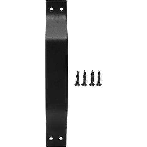 Poignée de porte de grange en acier au carbone noire pour porte de garage extérieure et intérieure en bois