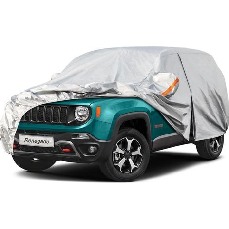 Vollgarage Autoplane Wasserdicht Atmungsaktiv für Jeep Renegade (2014-2025) Silber (1/5)