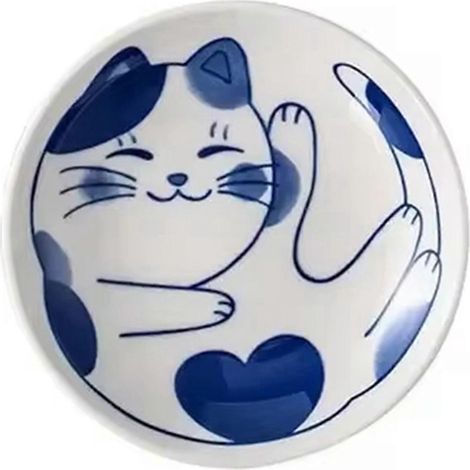 Keramikteller, Katzenmotiv, Sushi-Teller, B (1/5)