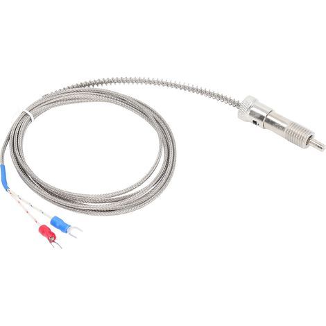 Thermoelement 0–400 °C Typ K Temperaturfühler mit Druckfeder, M12-Gewinde, 4 m / 13,12 ft (1/5)