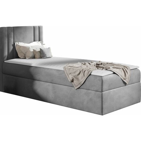 Lit boxspring Mel I, Kameleon 84, Continental, Unique, 100x200, Tissu, Disponible, 102x208x103cm (1/5)