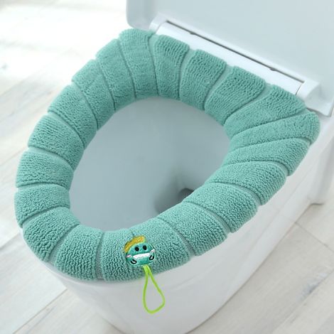 Weiche und dicke 2-teilige WC-Sitzmatte mit Griff, passend für alle ovalen WC-Sitze