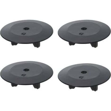 Lot de 4 joints en caoutchouc pour couvercles d'évier (compatibles avec les accessoires de cuisine, noir 55 mm) (1/5)