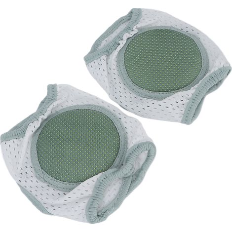 Genouillères de rampement bébé antidérapantes anti-chute, épaisses, protection genoux, couleur vert pois, taille unique, pour nourrissons et tout-petits (1/5)