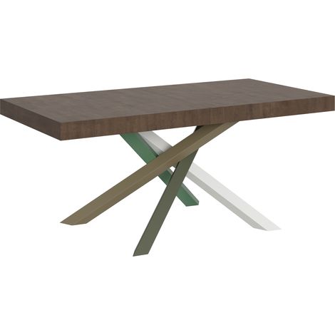 Tavolo allungabile 200/460x90 cm Volantis noce gambe multicolore 4/A (1/4)