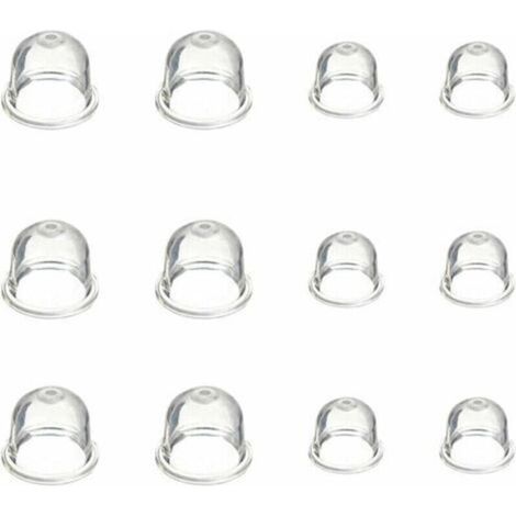 Weiße Ansaugpumpe, 19 mm und 22 mm transparenter Vergaserölbecher für Rasenmäher, Heckenschere, Benzinsäge, 12-teilige Ansaugpumpe für Gebläsekraftstoff (1/4)